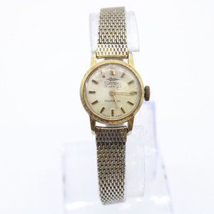Vintage SYSTEMA Swiss Made Watch Womens Gold Tone Stainless Steel Incabloc